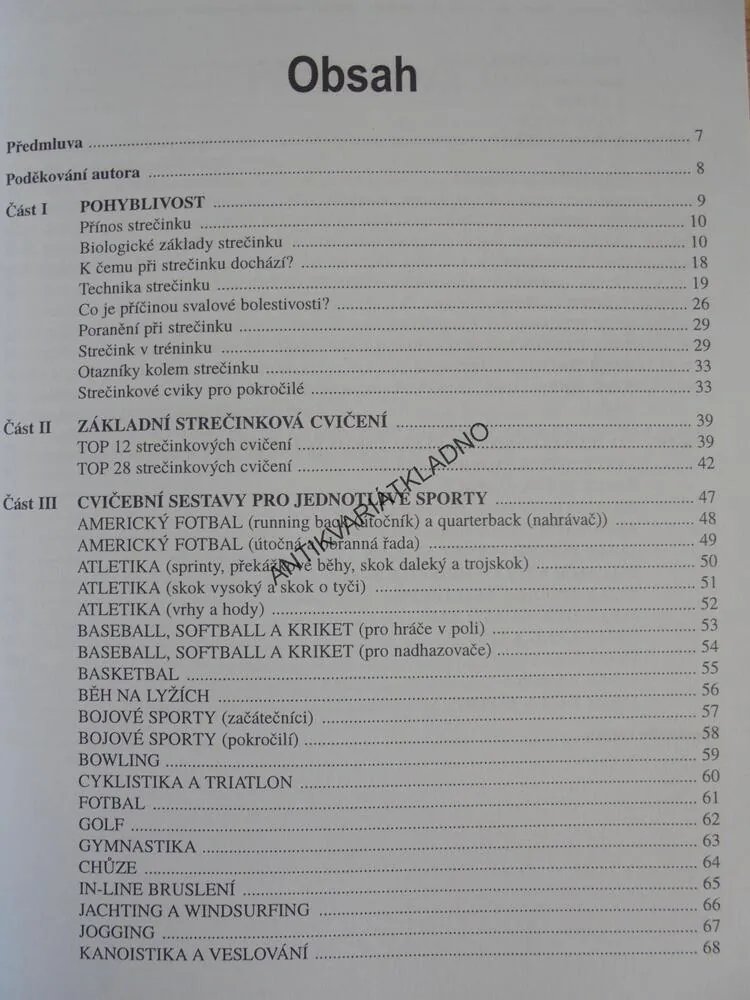 STREČINK, 311 PROTAHOVACÍCH CVIKŮ PRO 41 SPORTŮ, ALTER, SPORT
