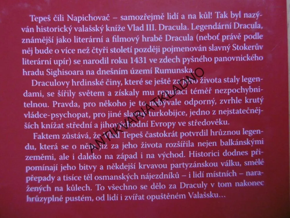 DRACULA, KRVAVÝ VLAD III. NAPICHOVAČ, LUBOŠ Y. KOLÁČEK, DRAKULA