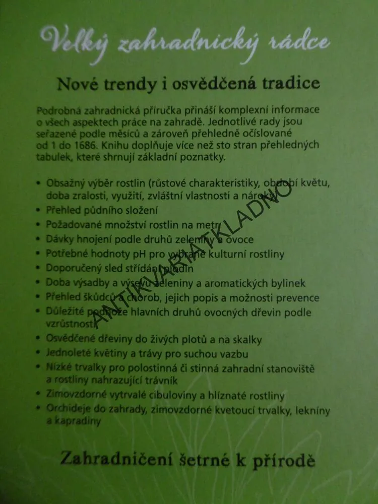 VELKÝ ZAHRADNICKÝ RÁDCE, ZAHRADNIČENÍ DEN PO DNI, FRANZ BÖHMIG