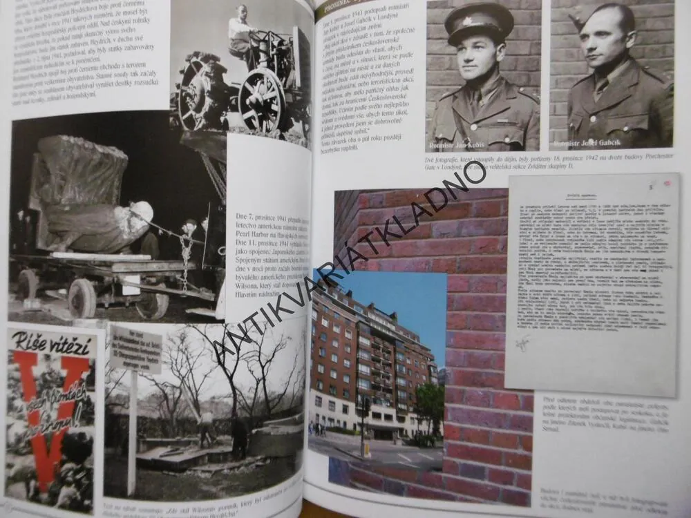 ATENTÁT, OPERACE ANTHROPOID 1941-42, BURIAN, KNÍŽEK, STEHLÍK, **an