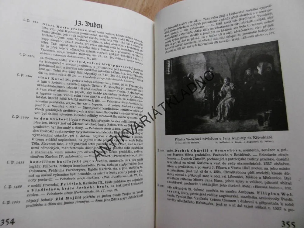 KALENDÁŘ HISTORICKÝ NÁRODA ČESKÉHO, 1-2, 1940, **an