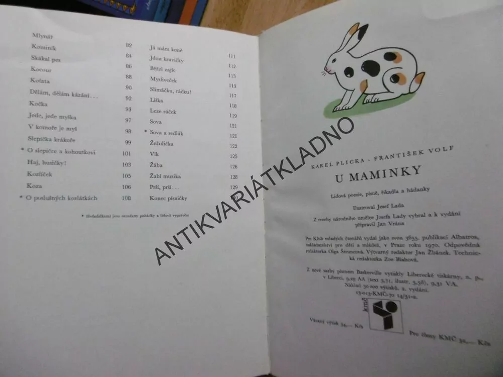 U MAMINKY, JOSEF LADA, KAREL PLICKA, FRANTIŠEK VOLF, **an
