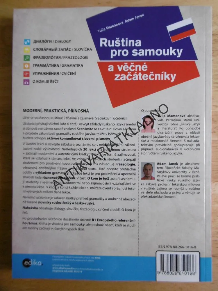 RUŠTINA PRO SAMOUKY A VĚČNÉ ZAČÁTEČNÍKY, RUSKÝ JAZYK, BEZ CD!