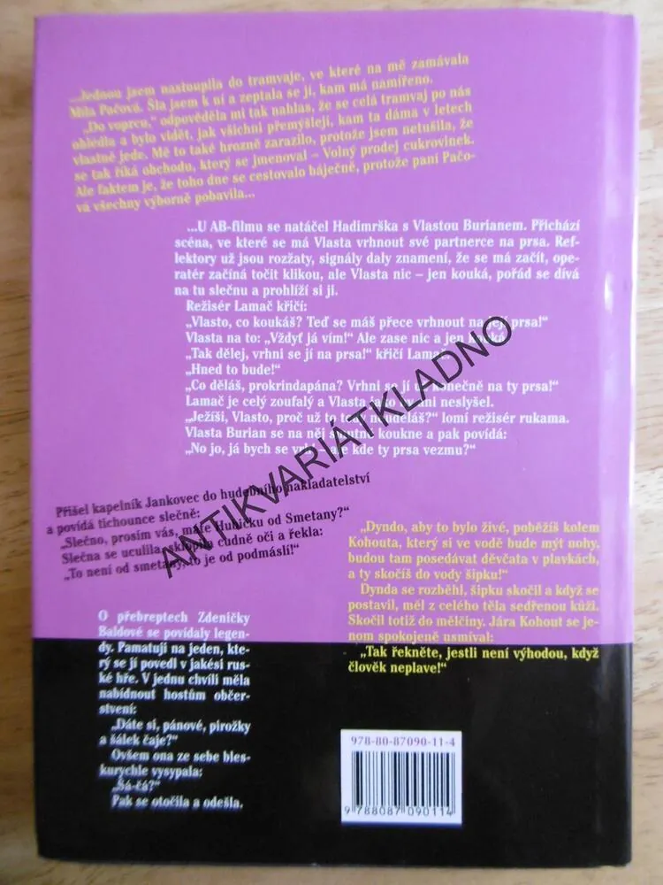ZITA KABÁTOVÁ, BEZ SERVÍTKŮ..., MARIE FORMÁČKOVÁ, **an