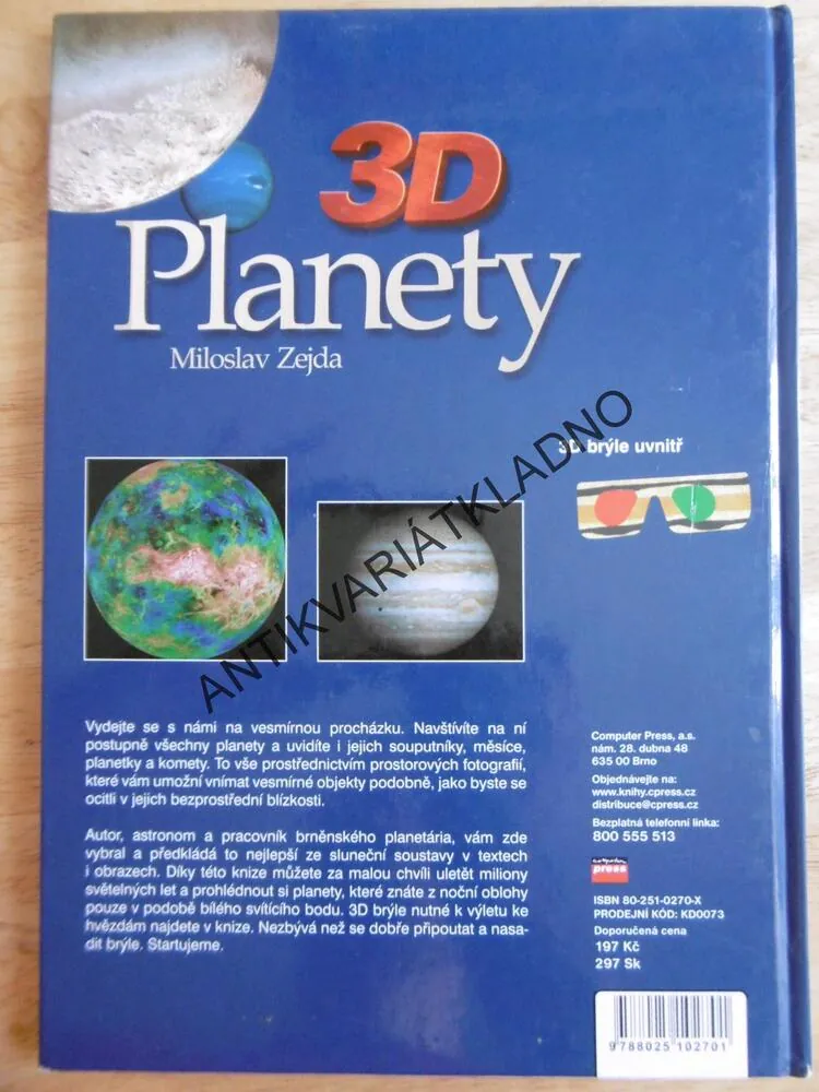 PLANETY, MILOSLAV ZEJDA, 3D, včetně 3D BRÝLÍ, VESMÍR, **an