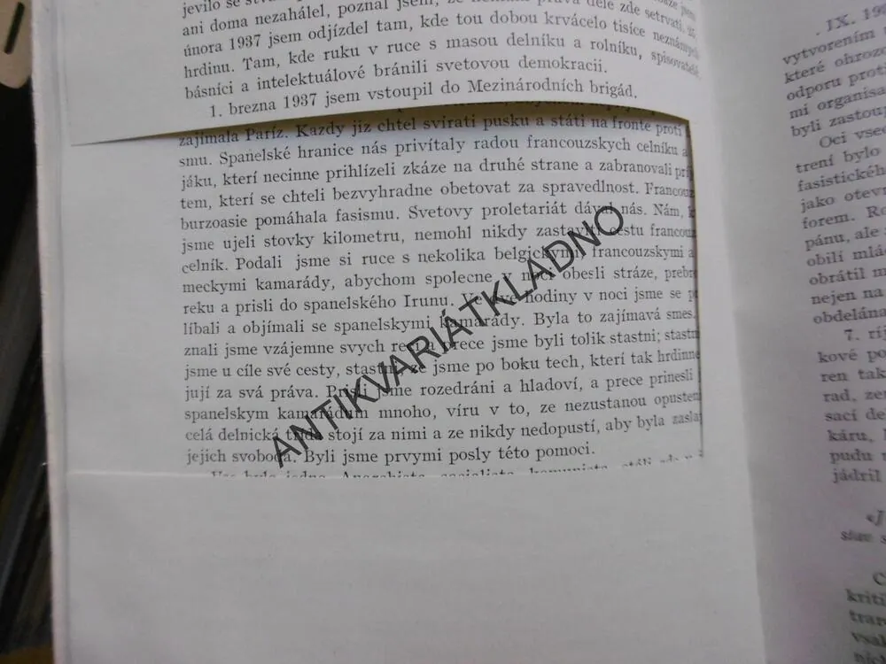 ZA MÍR A SVOBODU, 1937
