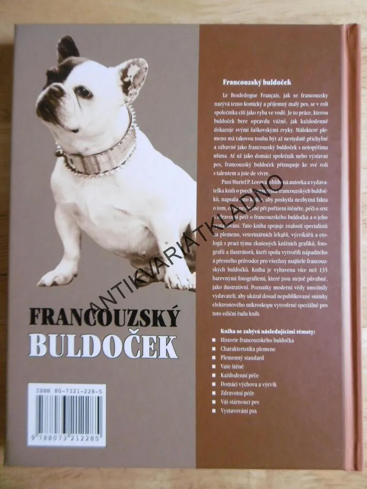FRANCOUZSKÝ BULDOČEK, PES, MURIEL P.LEEOVÁ, **an