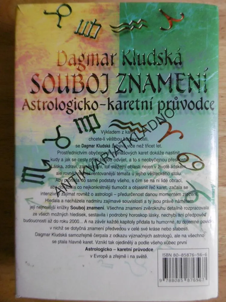 SOUBOJ ZNAMENÍ, DAGMAR KLUDSKÁ, **an