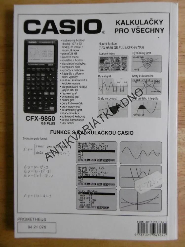 MATEMATIKA PRO GYMNÁZIA, FUNKCE, ODVÁRKO