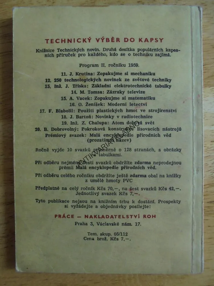 MODERNÍ LETECTVÍ, TECHNICKÝ VÝBĚR DO KAPSY, 16., ŽENÍŠEK,