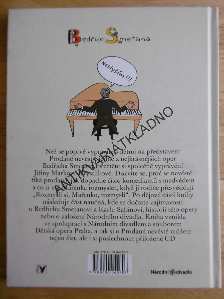 PRODANÁ NEVĚSTA, JIŘINA MARKOVÁ- KRYSTLÍKOVÁ, JIŘÍ VOTRUBA,2015, včetně cd!!!