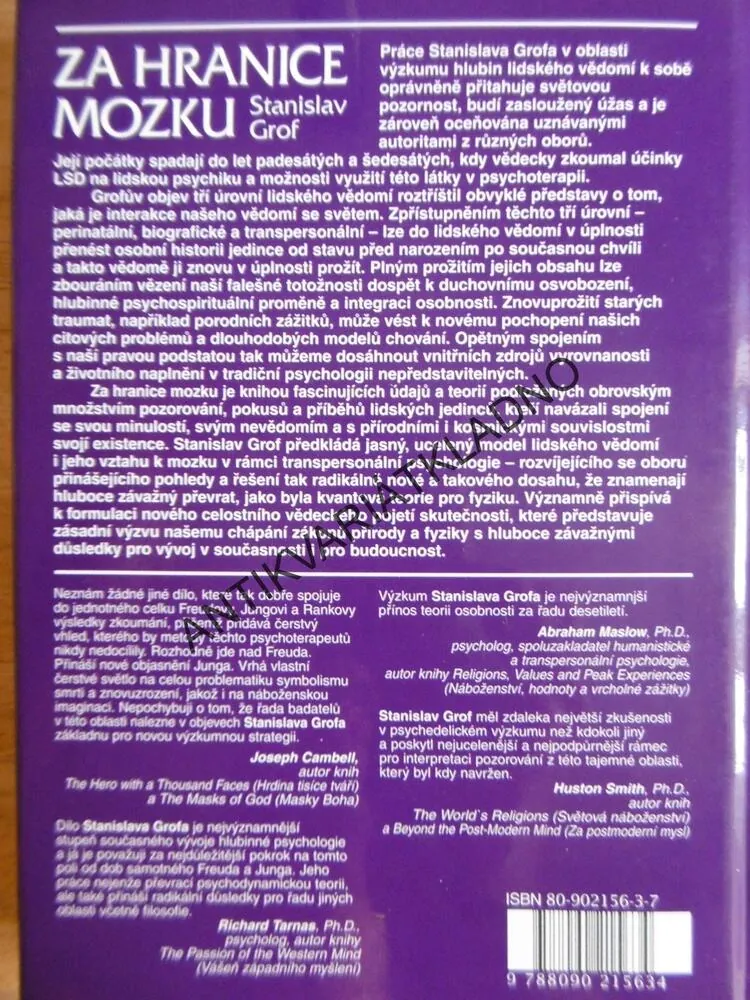 ZA HRANICEMI MOZKU, STANISLAV GROF, 