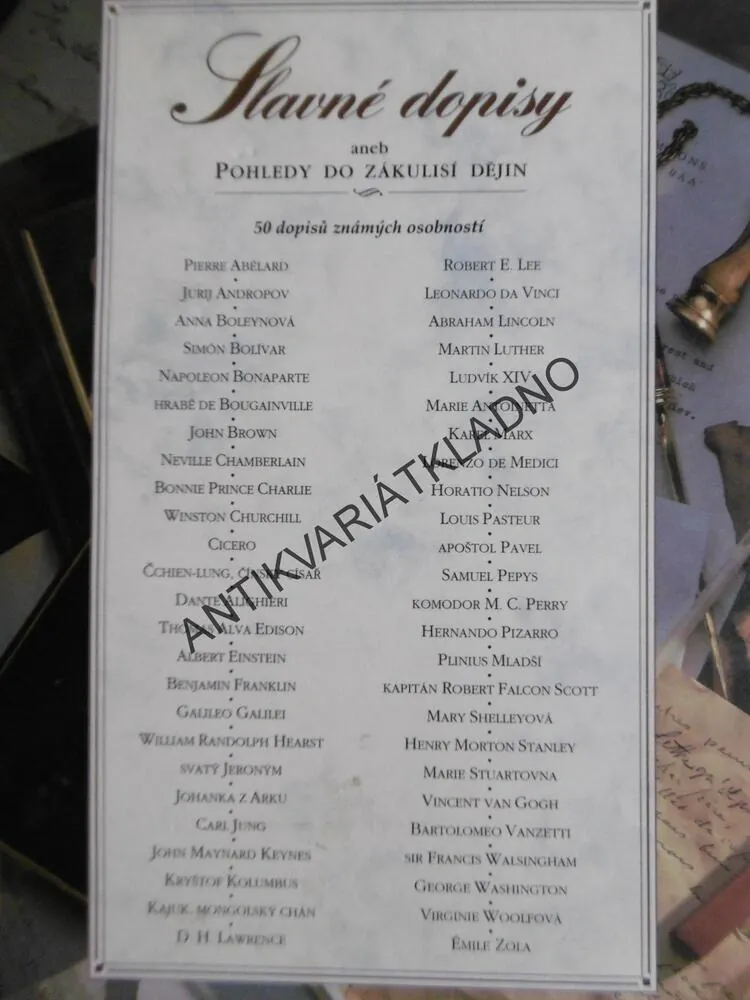 SLAVNÉ DOPISY ANEB POHLEDY DO ZÁKULISÍ, FRANK MCLYNN, **an