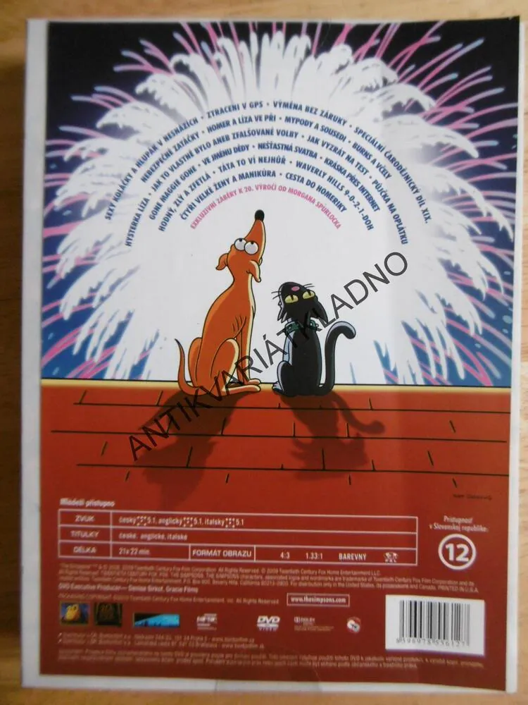 SIMPSONOVI, KOMPLETNÍ DVACÁTÁ SÉRIE, 3 DVD FILM