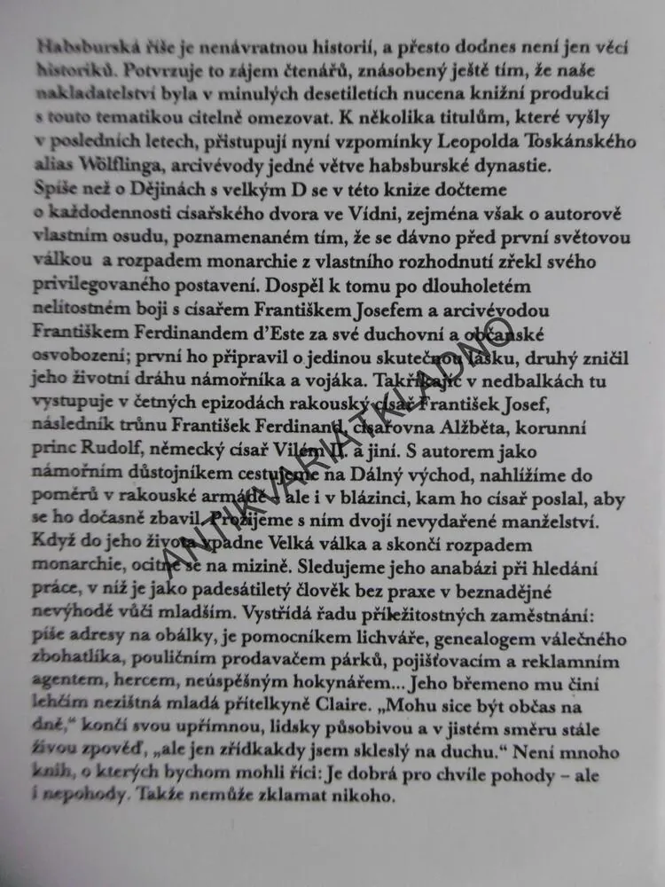 Z ARCIVÉVODY HOKYNÁŘEM, LEOPOLD WÖLFLING, **an
