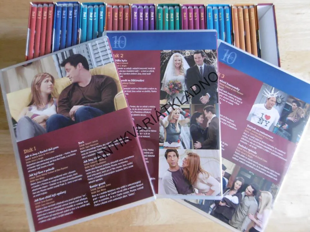 PŘÁTELÉ, KOMPLETNÍ SÉRIE SERIÁLU, 1-10 ŘADA,39 DVD FILM