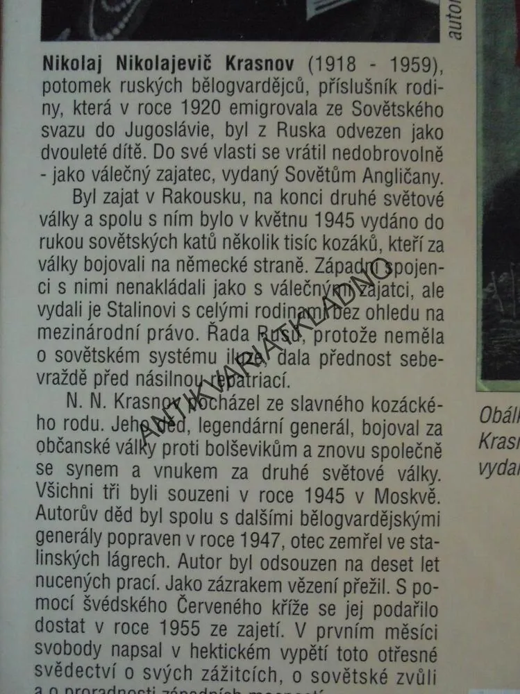 NEZAPOMENUTELNÉ, TŘI GENERACE RUSKÝCH KOZÁKŮ,KRASNOV