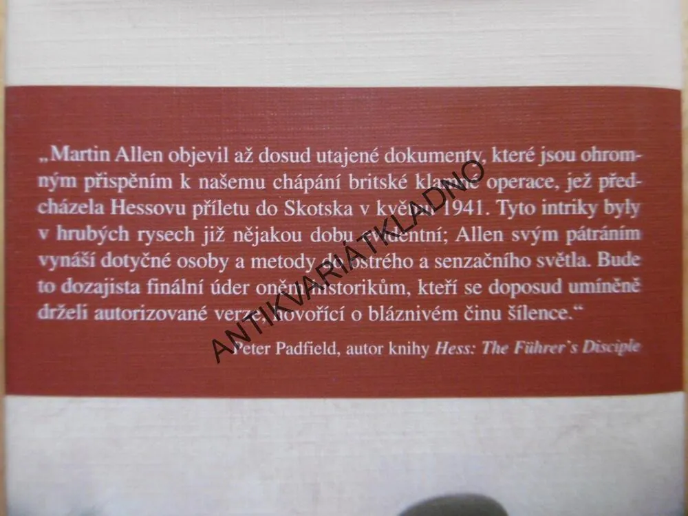 PODRAZ NA HITLERA A HESSE, MARTIN ALLEN,