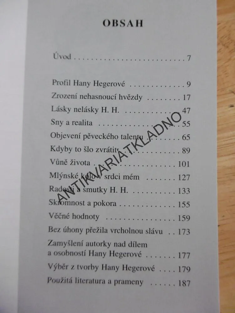 HANA HEGEROVÁ, ORIGINÁLNÍ A SVÁ, MICHAELA KOŠŤÁLOVÁ, **an