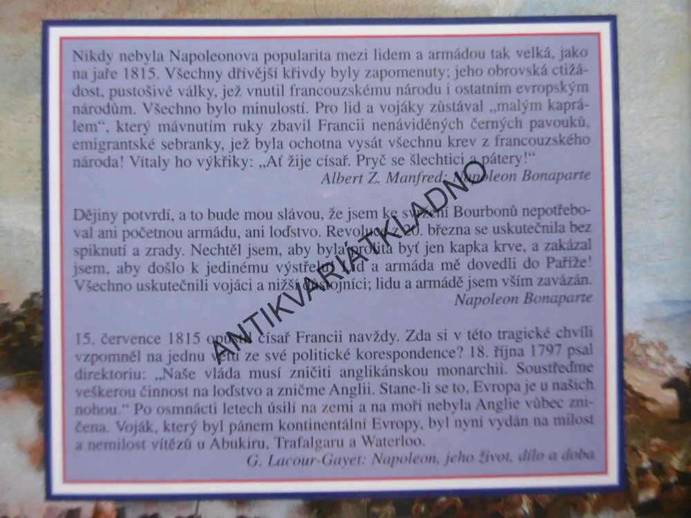 STO DNÍ Z ELBY K WATERLOO, JIŘÍ KOVAŘÍK,