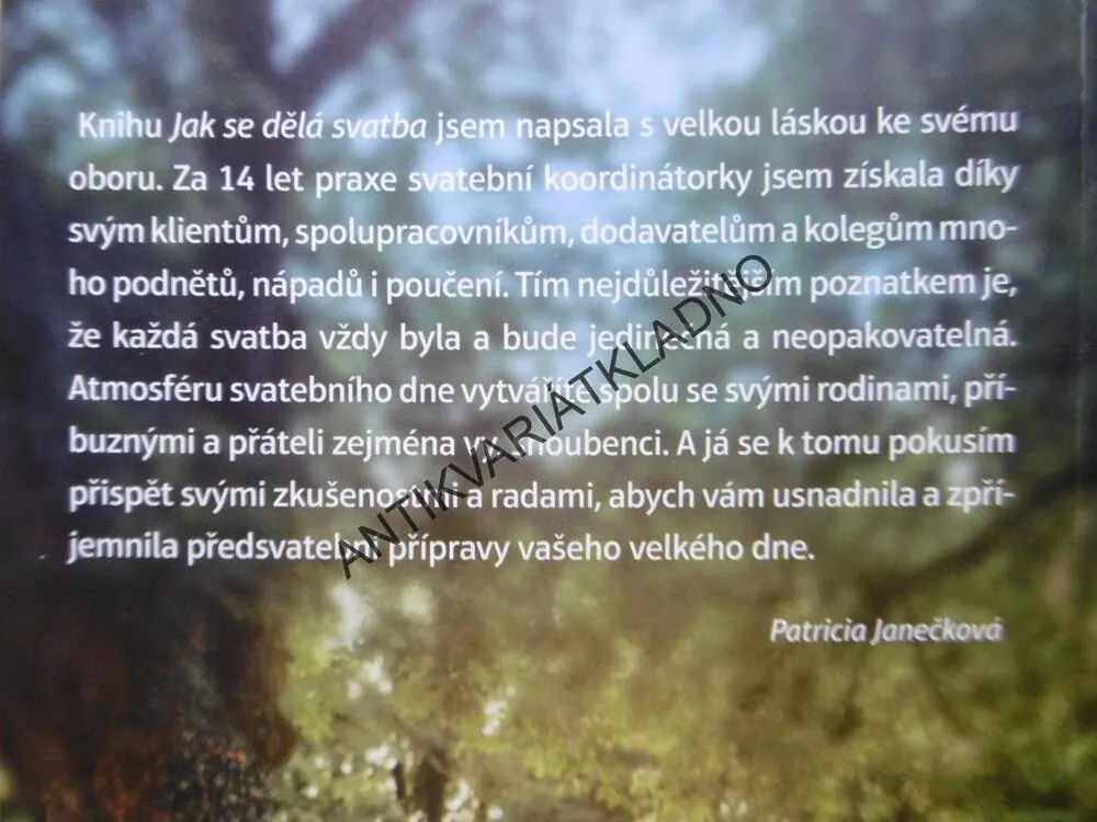 JAK SE DĚLÁ SVATBA, PATRICIA JANEČKOVÁ