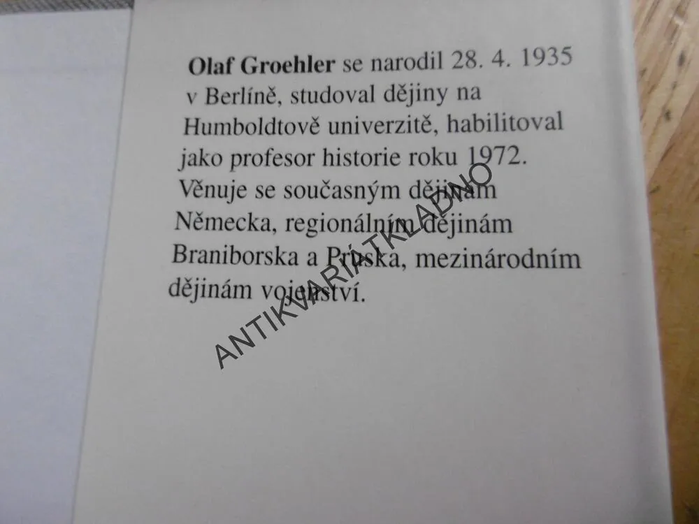SEBEVRAŽEDNÉ SPOJENECTVÍ, OLAF GROEHLER, NĚMNECKO-SOVĚTSKÁ VOJENSKÁ SPOLUPRÁCE 1920-41, **an