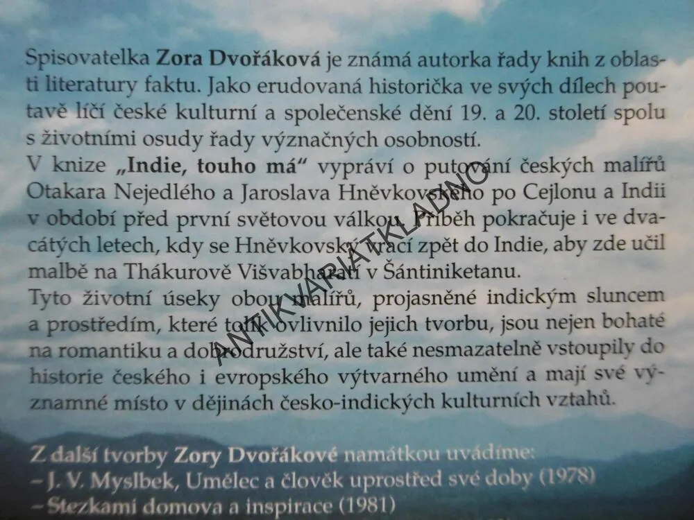 INDIE, TOUHO MÁ, ZORA DVOŘÁKOVÁ, **an