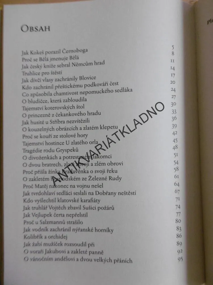 PŮL KOPY POHÁDEK A POVĚSTÍ Z PLZEŇSKÉHO KRAJE, ČEKANOVÁ, ZAJÍČEK, VHRSTI