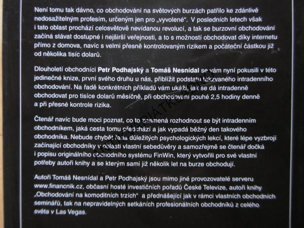 JAK SE STÁT INTRADENNÍM FINANČNÍKEM, TOMÁŠ NESNÍDAL, PETR PODHAJSKÝ, FINWIN, **an