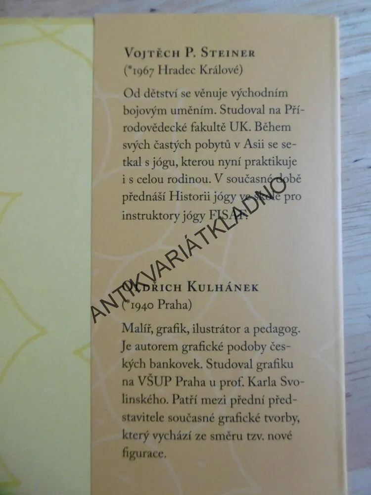 DĚJINY JÓGY, VOJTĚCH STEINER, OLDŘICH KULHÁNEK, JÓGA, 