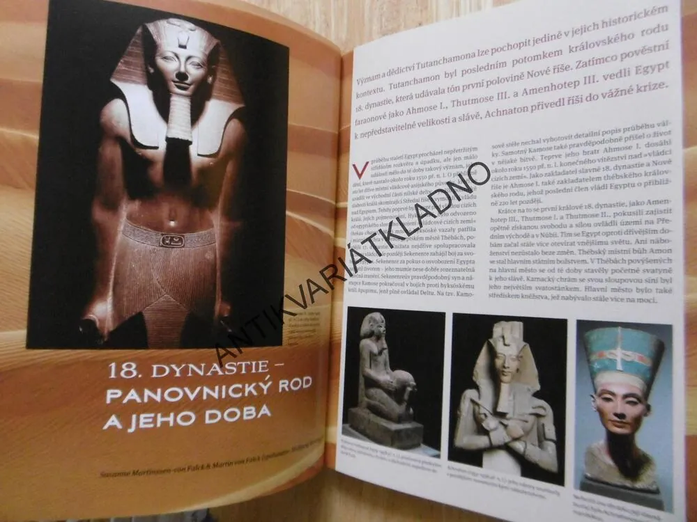 TUTANCHAMON, JEHO HROB A POKLADY, KATALOG VÝSTAVY, 2008, **an