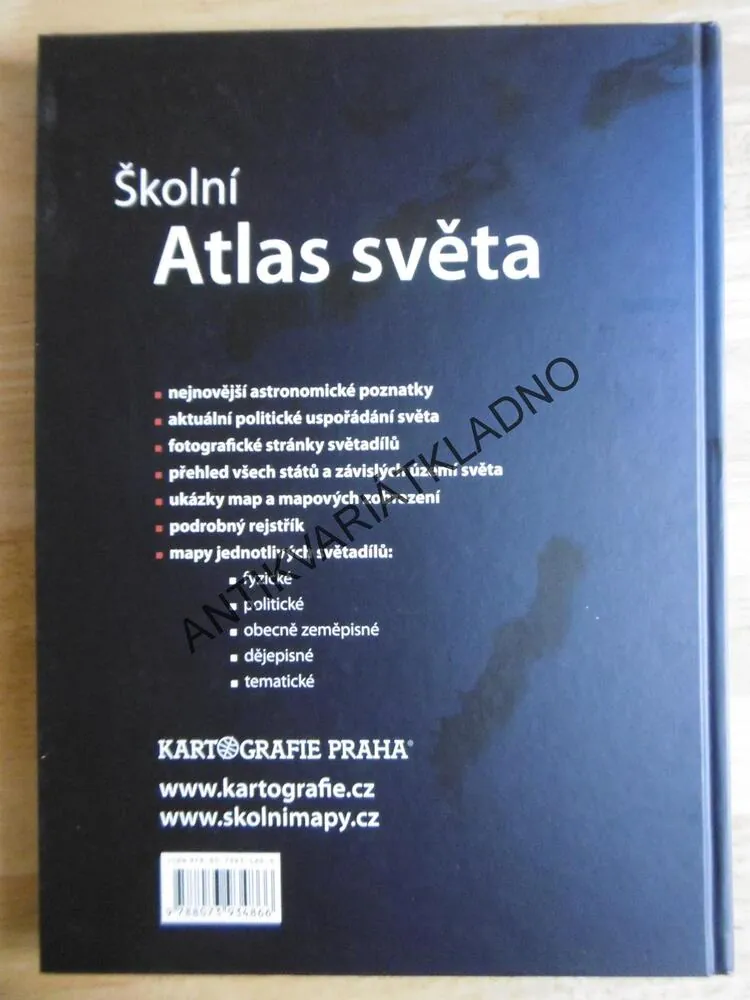 ŠKOLNÍ ATLAS SVĚTA, KARTOGRAFIE PRAHA,