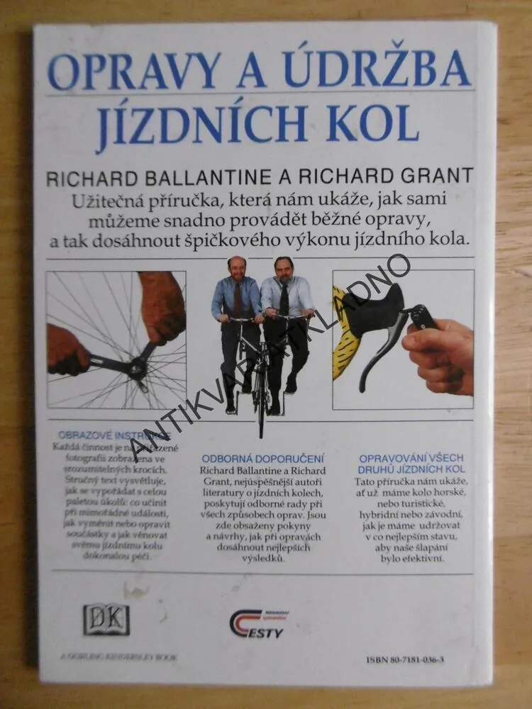 OPRAVY A ÚDRŽBA JÍZDNÍCH KOL, BALLANTINE, RICHARD GRANT
