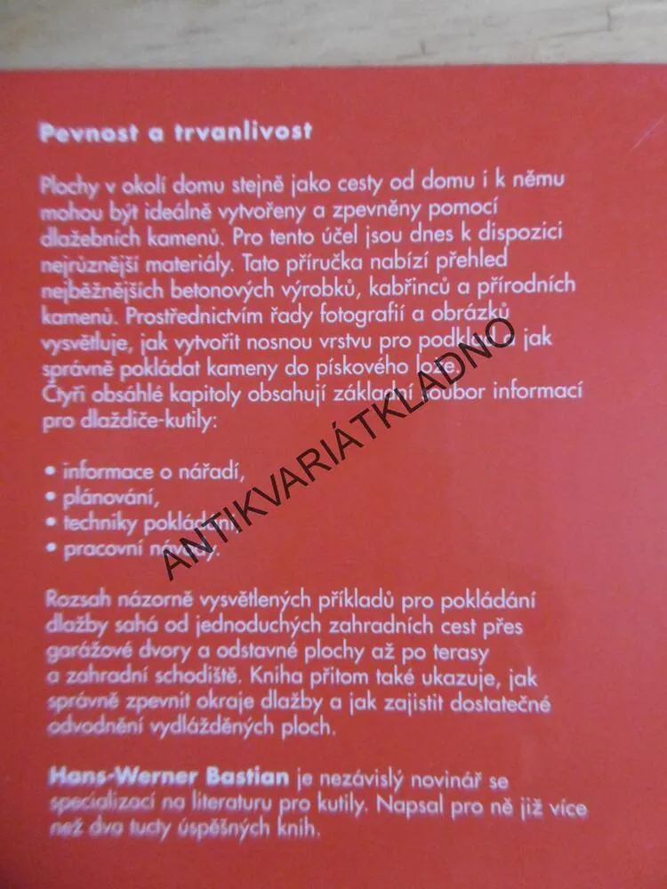 DLÁŽDĚNÍ TERAS, CEST A NÁDVOŘÍ, HANS-WERNER BASTIAN, **an