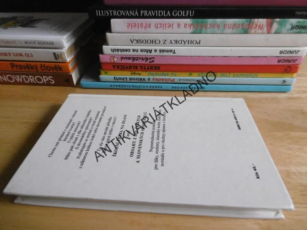 ŠKOLNÍ ČETBA NA DLANI, OBSAHY Z DĚL ČESKÝCH A SLOVENSKÝCH SPISOVATELŮ