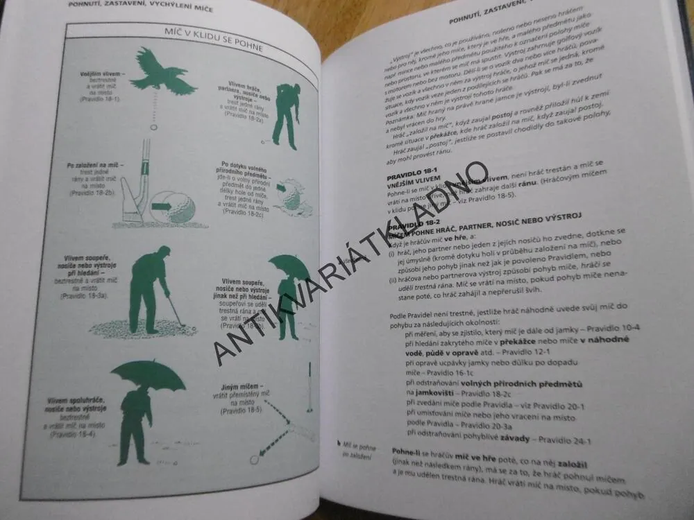 ILUSTROVANÁ PRAVIDLA GOLFU, ZÁKLADY GOLF, HRA, SPORT, **an