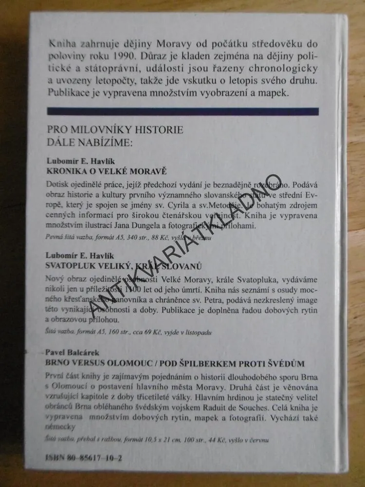 MORAVSKÉ LETOPISY, LUBOMÍR E. HAVLÍK, 1993, **an