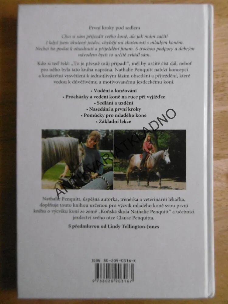 PRVNÍ KROKY POD SEDLEM, VÝCVIK MLADÉHO KONĚ, NATHALIE PENQUITT