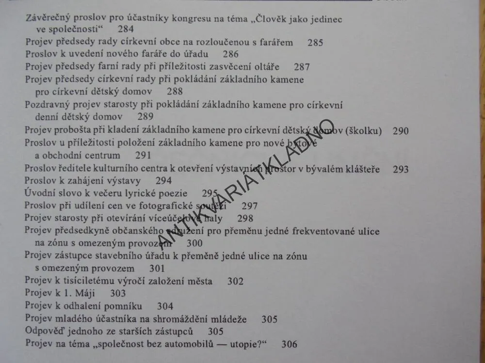 PROSLOVY PRO KAŽDOU PŘÍLEŽITOST, ŘEČNICKÉ UMĚNÍ