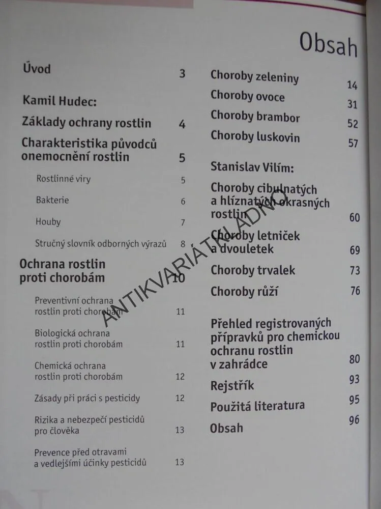NEMOCI ZAHRADY, ABECEDA ČESKÉ ZAHRADY, HUDEC