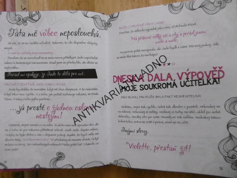 VIOLETTA, TAJNÝ DENÍK VIOLETTY, DISNEY, **an