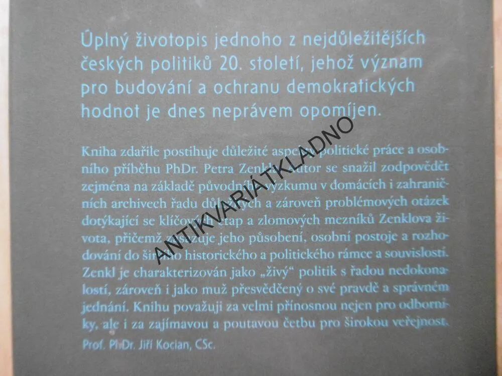 PETR ZENKL, POLITIK A ČLOVĚK, MARTIN NEKOLA