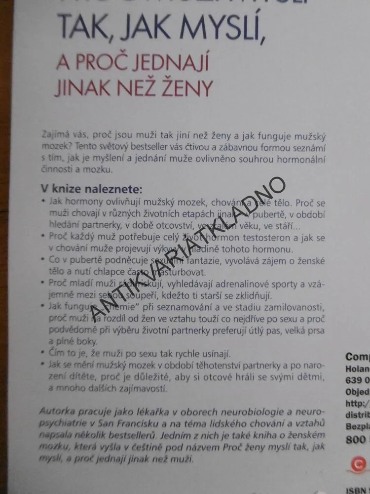 PROČ MUŽI MYSLÍ TAK, JAK MYSLÍ, LOUANN BRIZENDIN, **an