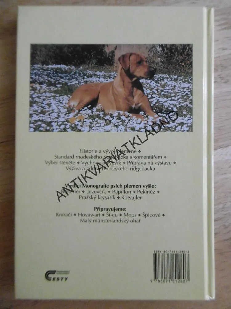 RHODESKÝ RIDGEBACK, PES, VÝCHOVA, PÉČE