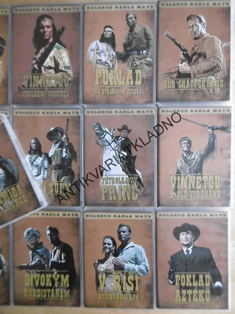 VINNETOU 1-16, BRICE, KAREL MAY, BARKER, DVD FILM