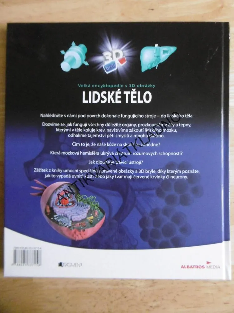 LIDSKÉ TĚLO, VELKÁ ENCYKLOPEDIE S 3D OBRÁZKY, bez 3D BRÝLÍ, **an