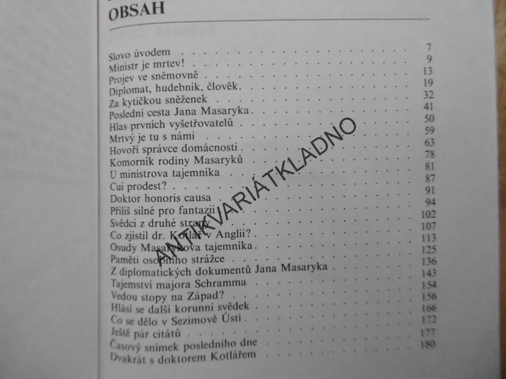 PROČ ZEMŘEL JAN MASARYK? KETTNER, JEDLIČKA, **an