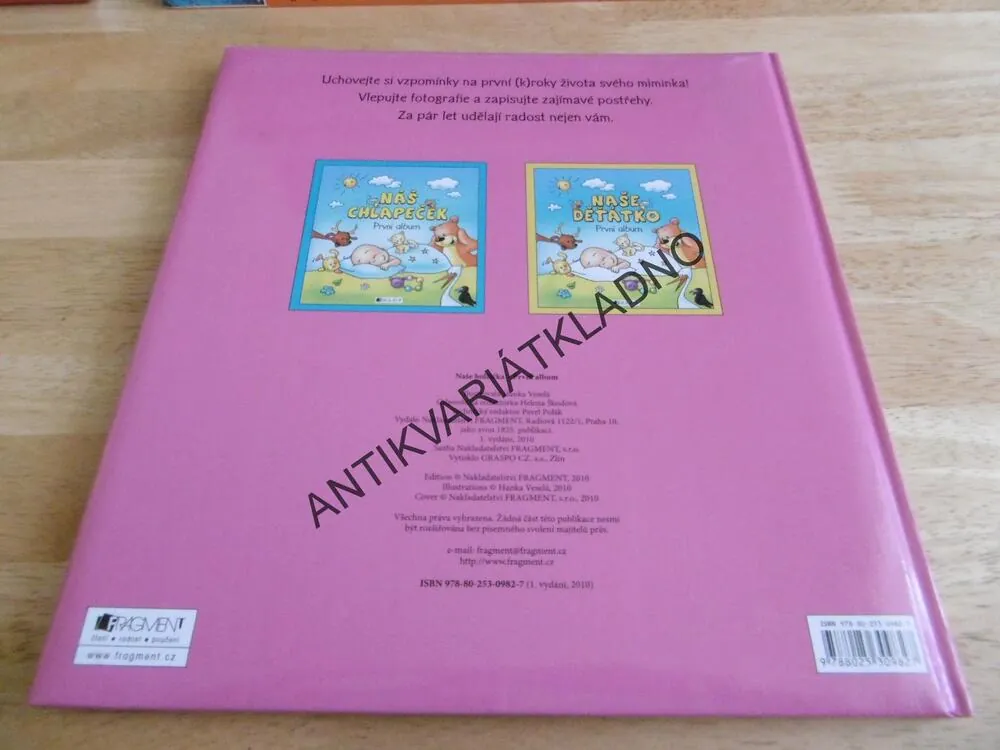 NAŠE HOLČIČKA, PRVNÍ ALBUM, MOJE PRVNÍ KNIHA, **an