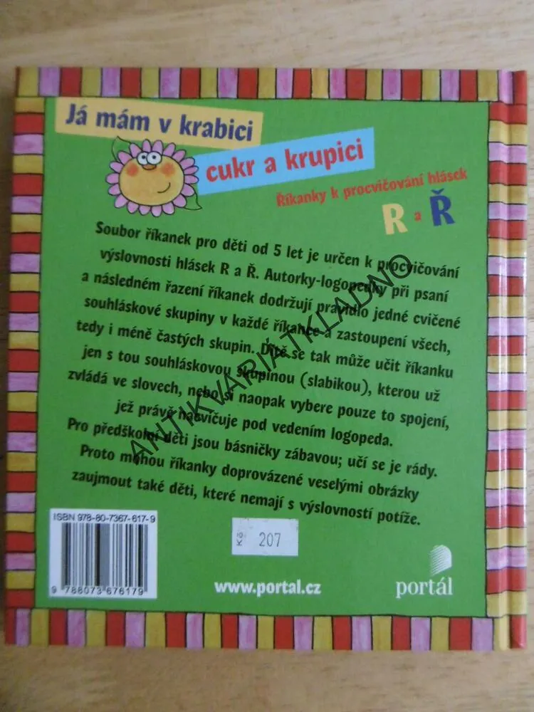 JÁ MÁM V KRABICI CUKR A KRUPICI, ŘÍKANKY NA HLÁSKY R A Ř, EICHLEROVÁ, HAVLÍČKOVÁ, **an