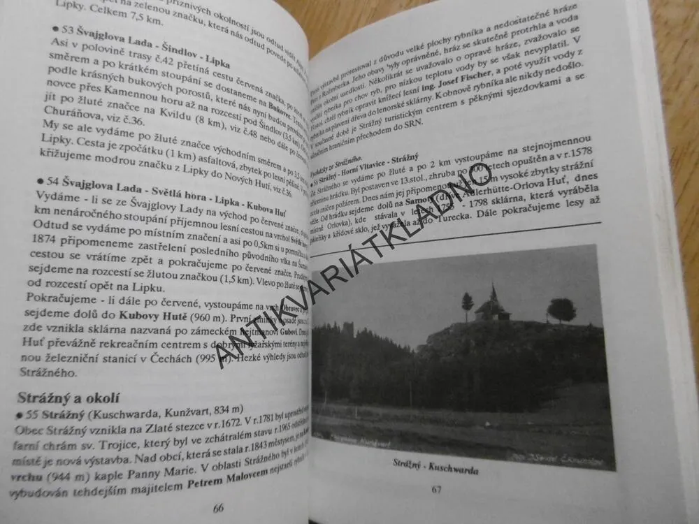 ŠUMAVA BAVORSKÝ LES, PRŮVODCE HISTORICKÉ POHLEDNICE, BÖHMERWALD, ČJ-NĚM.